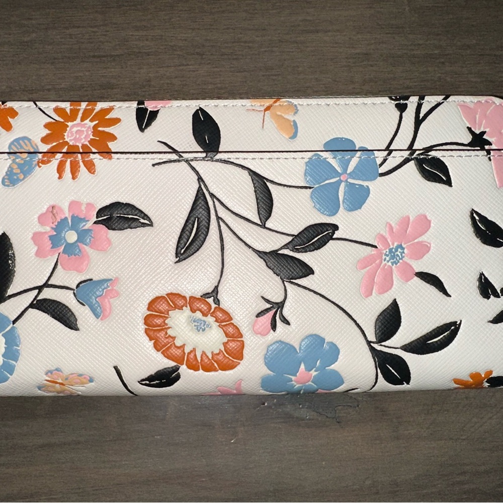 Kate Spade Multicolor Floral Garden Embossed Continental Wallet Zippy - NWOT - Picture 3 of 16